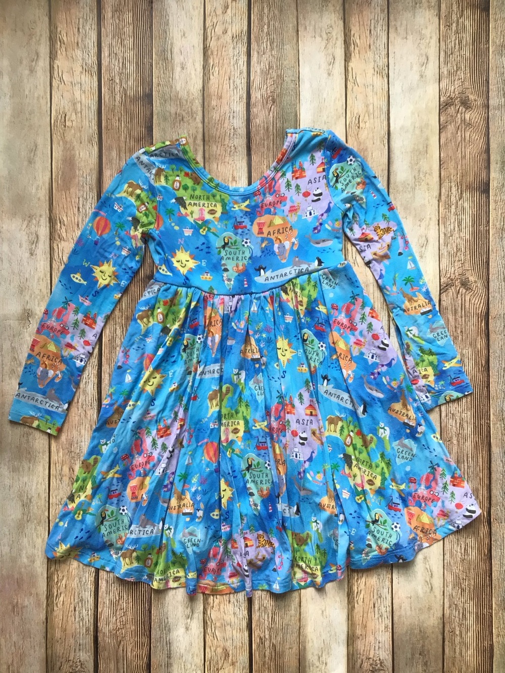 Little Sleepies Bamboo Around the World Twirl Dress